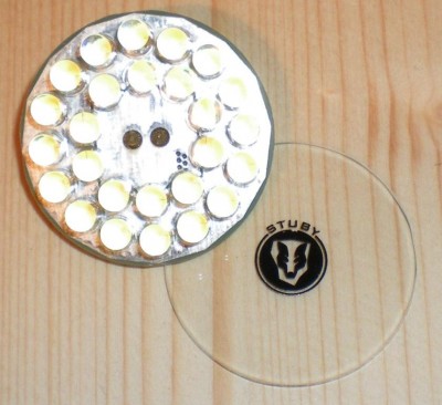 24er LED Cluster + Frontglas